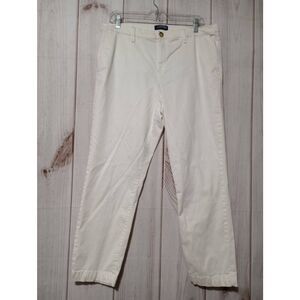 Nautica Pants Ladies 14‎ White Tencel Ankle Trousers
